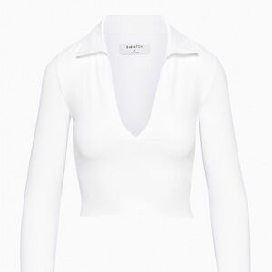 Babaton White Long Sleeve Crop Top Size XS